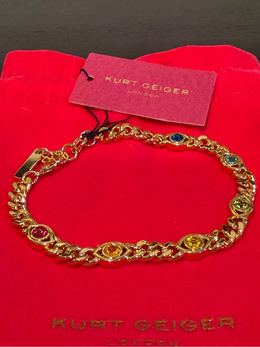 Kurt Geiger Evil Eye Chain Bracelet